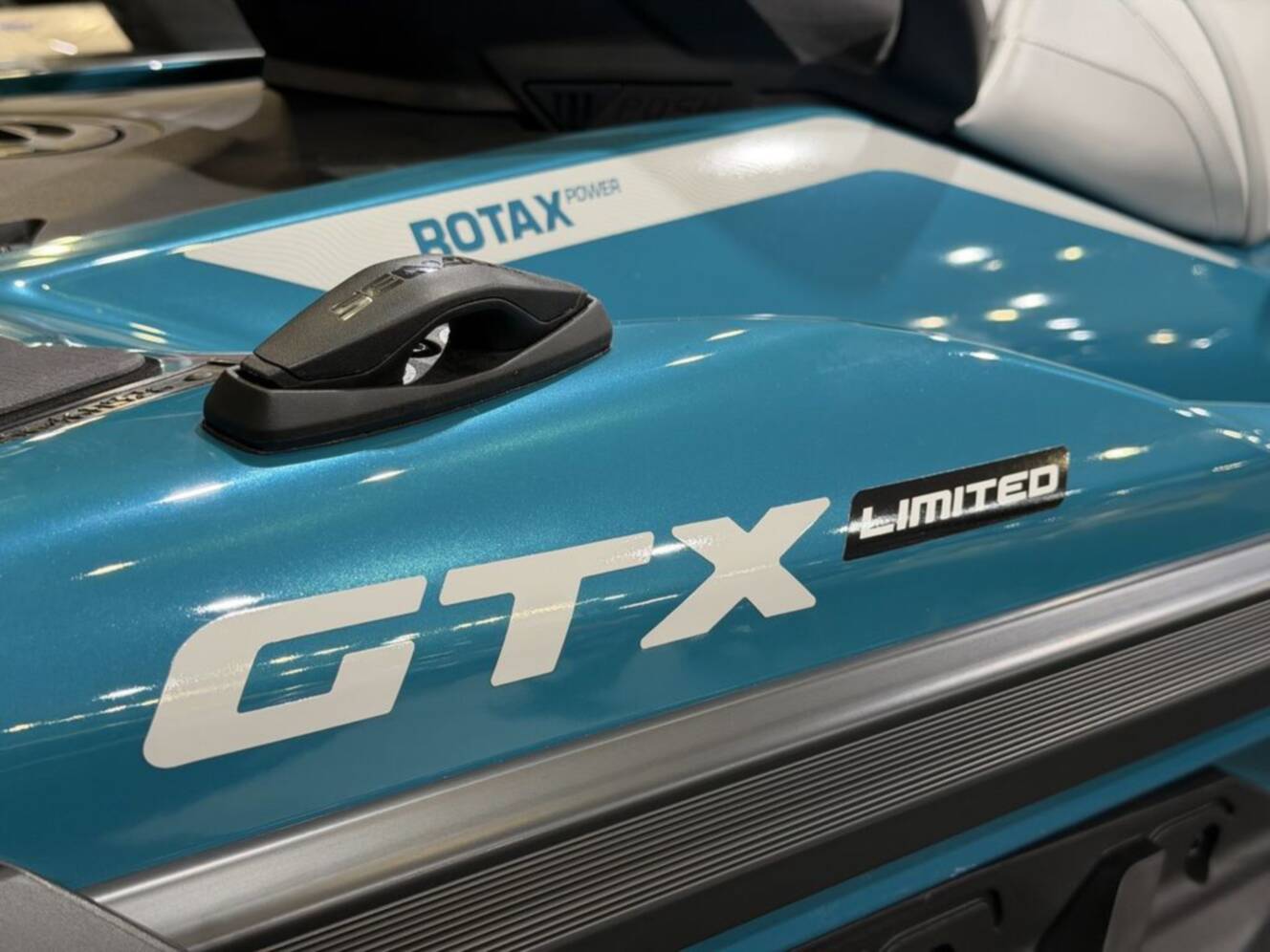 A photo of this 2026 Sea-Doo GTX Limited 325 Teal Metallic