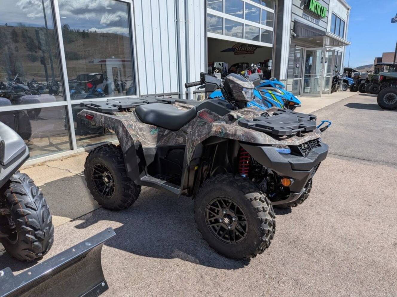 A photo of this 2025 Suzuki KingQuad 500AXi Power Steering SE Camo