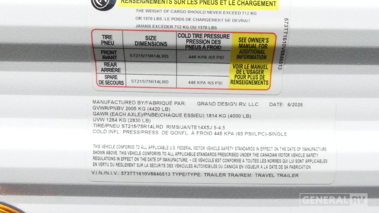 A photo of this 2027 Grand Design TRANSCEND LITE 121RBL