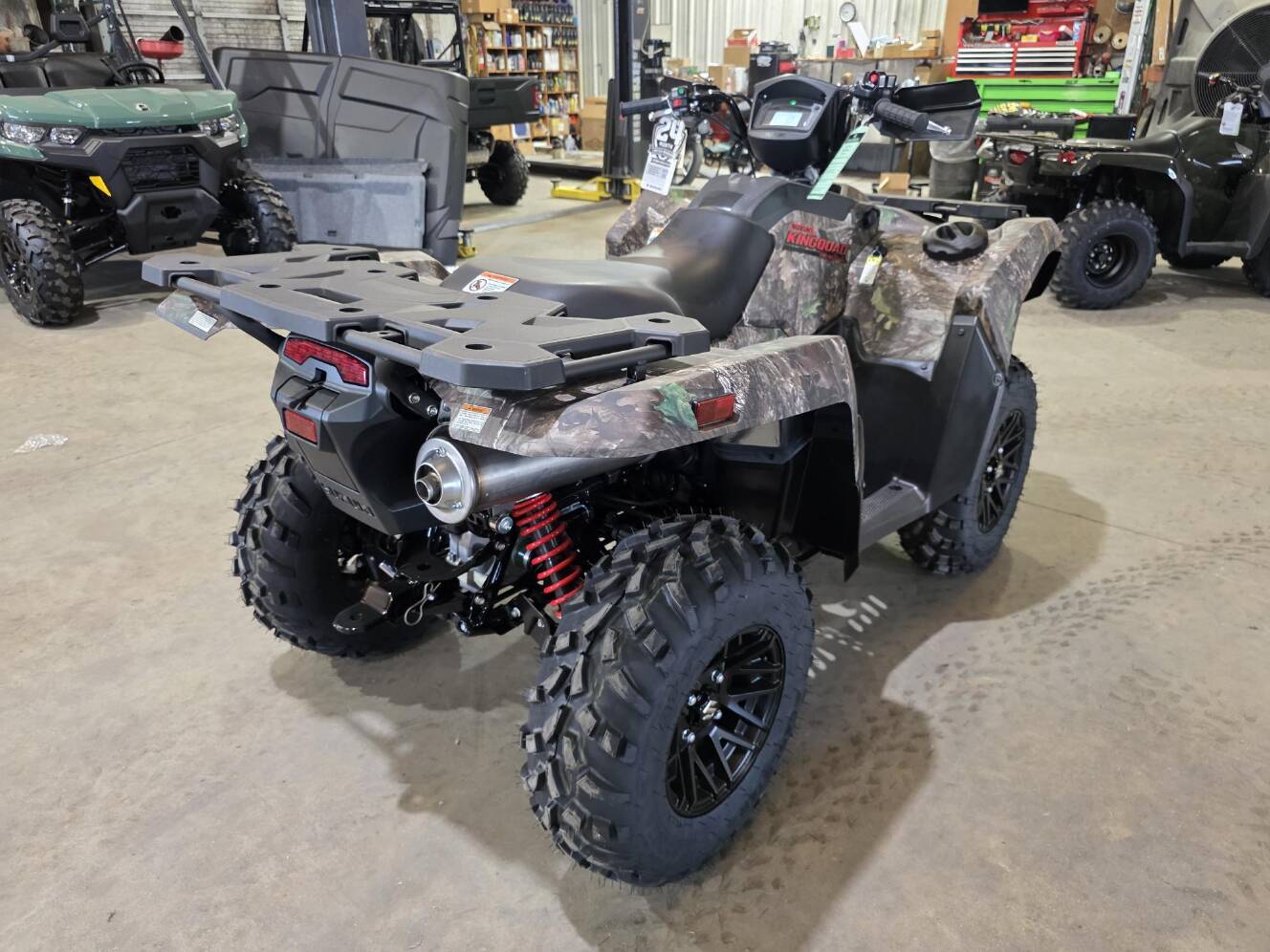 A photo of this 2025 Suzuki KingQuad 500 AXi Power Steering SE Camo