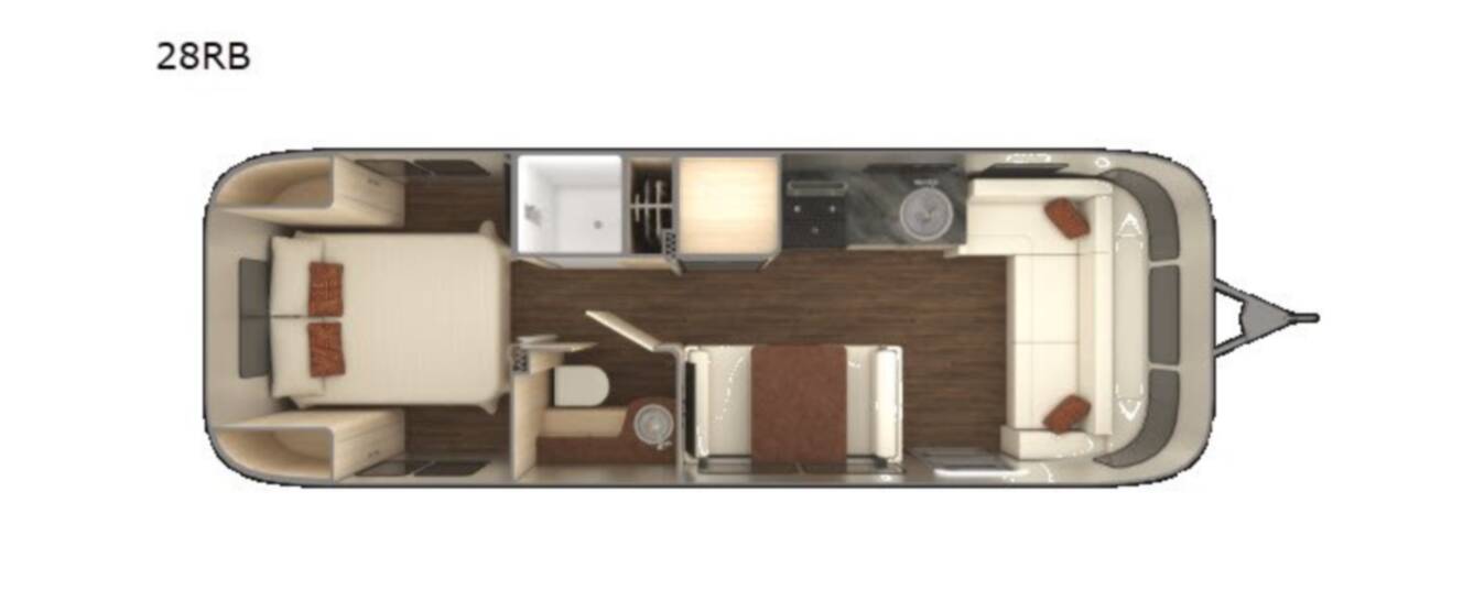 A photo of this 2019 Airstream International Serenity 28RB Queen