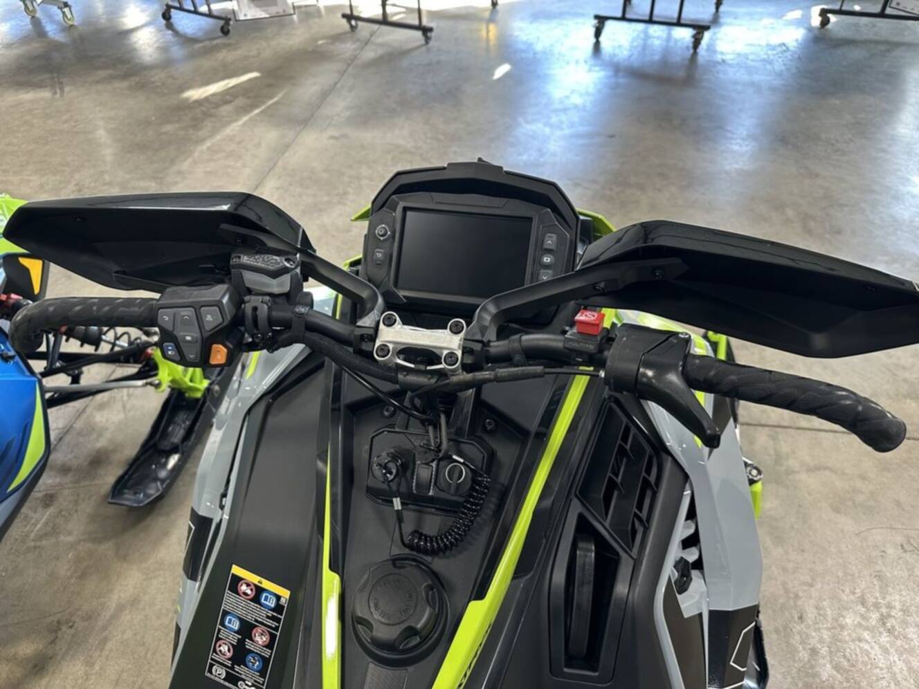 A photo of this 2025 Polaris® Patriot 9R Indy XCR 136 Storm Gray / Neon