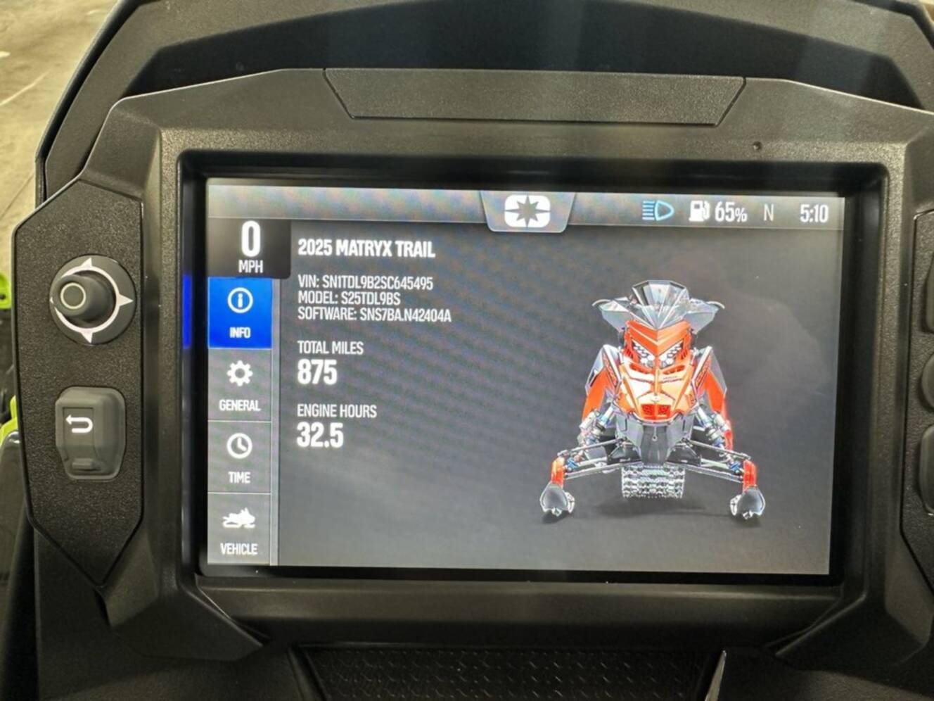 A photo of this 2025 Polaris® Patriot 9R Indy XCR 136 Storm Gray / Neon