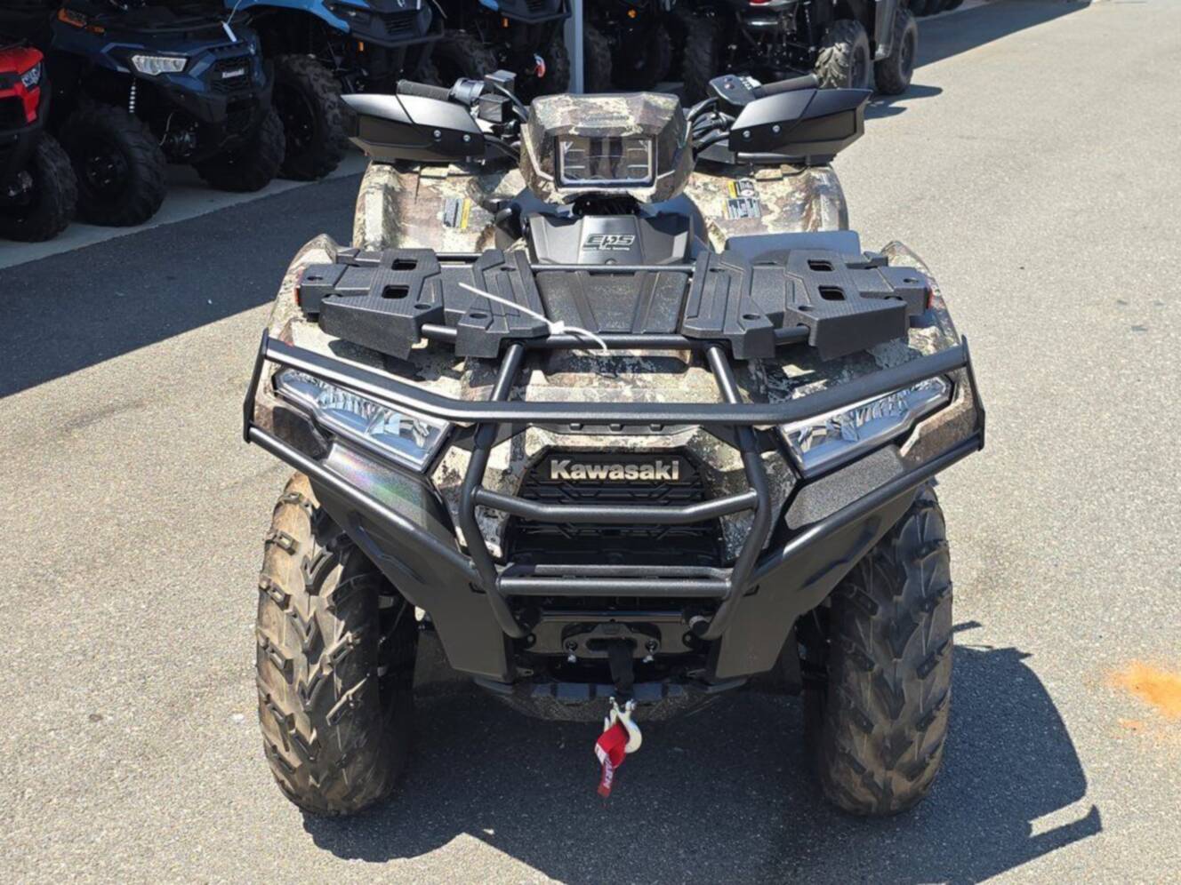 A photo of this 2026 Kawasaki Brute Force® 750 SE EPS Camo