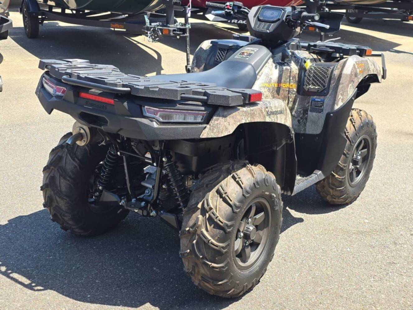 A photo of this 2026 Kawasaki Brute Force® 750 SE EPS Camo