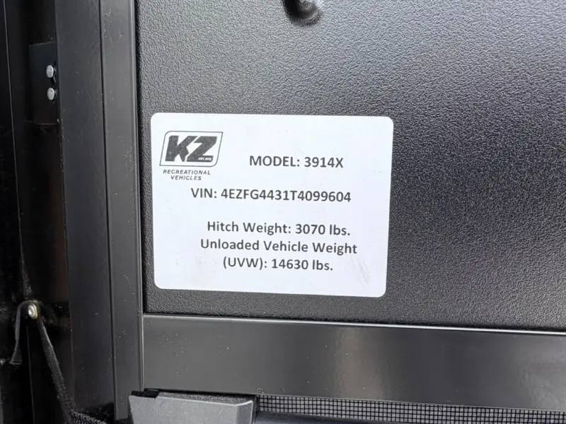 2026 KZ RV Sportster X 3914X