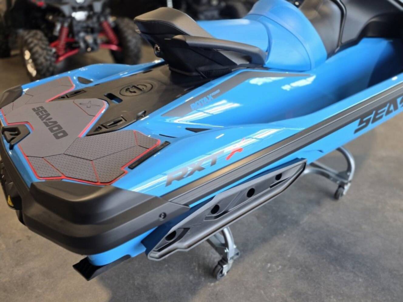 A photo of this 2026 Sea-Doo RXT-X 325 Gulfstream Blue Premium
