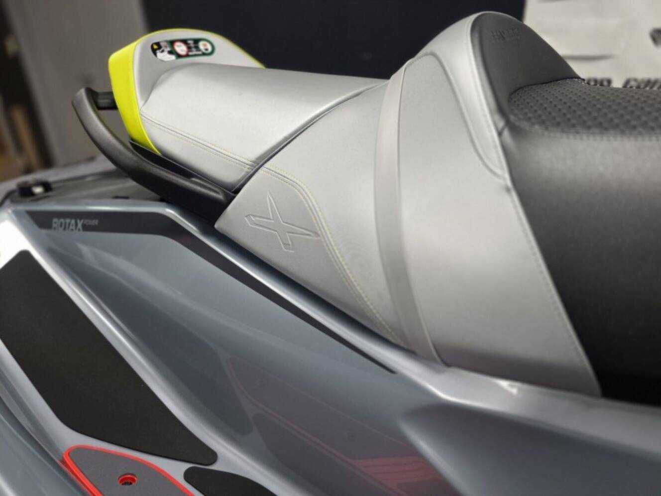A photo of this 2026 Sea-Doo RXT-X 325 Ice Metal Manta Green