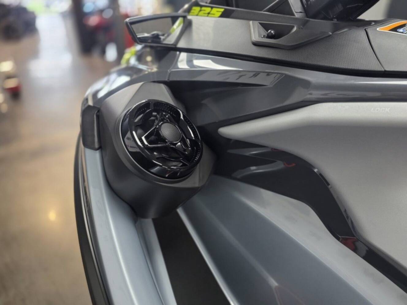 A photo of this 2026 Sea-Doo RXT-X 325 Ice Metal Manta Green