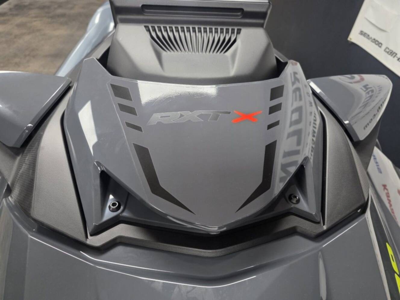 A photo of this 2026 Sea-Doo RXT-X 325 Ice Metal Manta Green