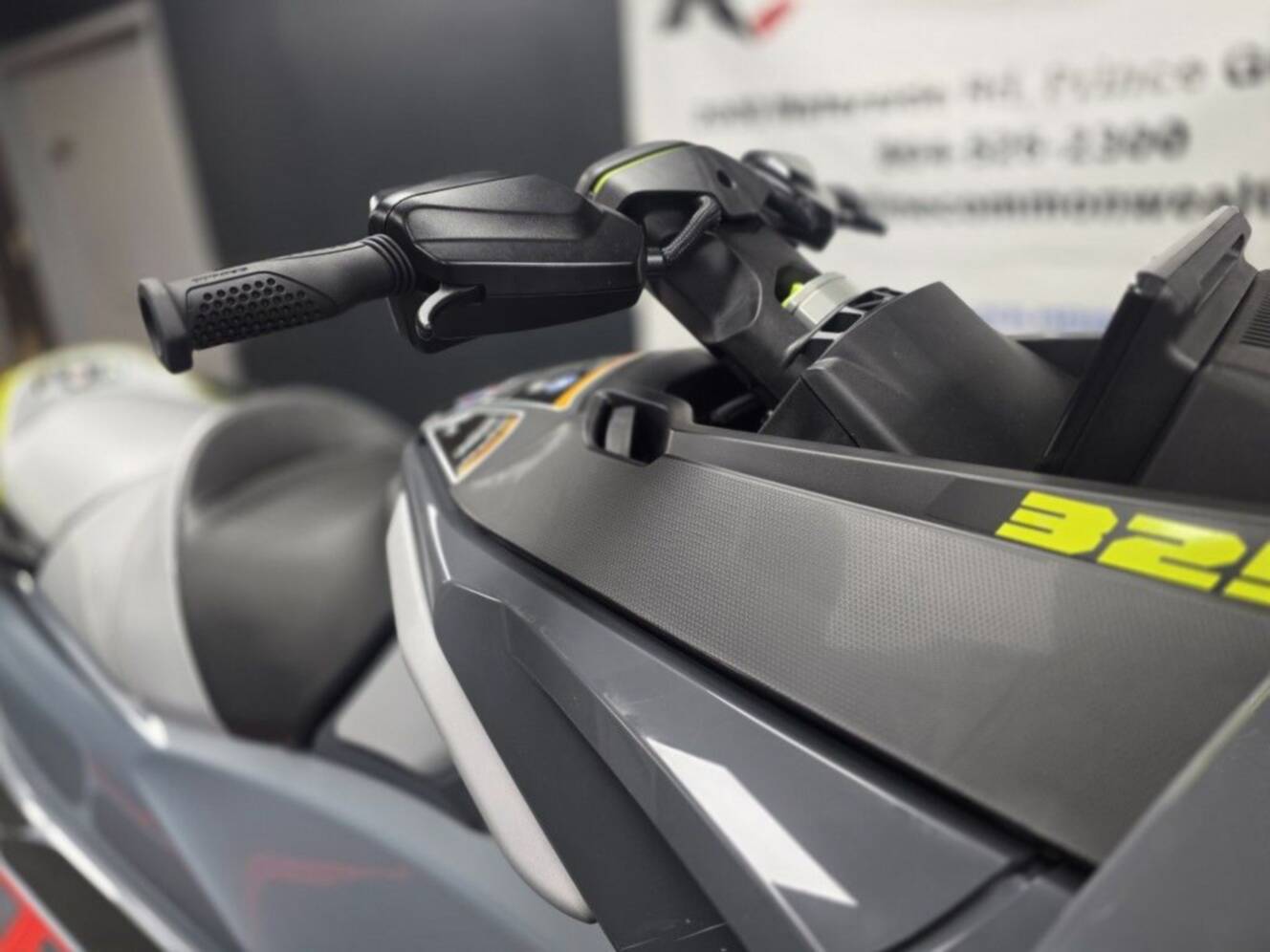 A photo of this 2026 Sea-Doo RXT-X 325 Ice Metal Manta Green