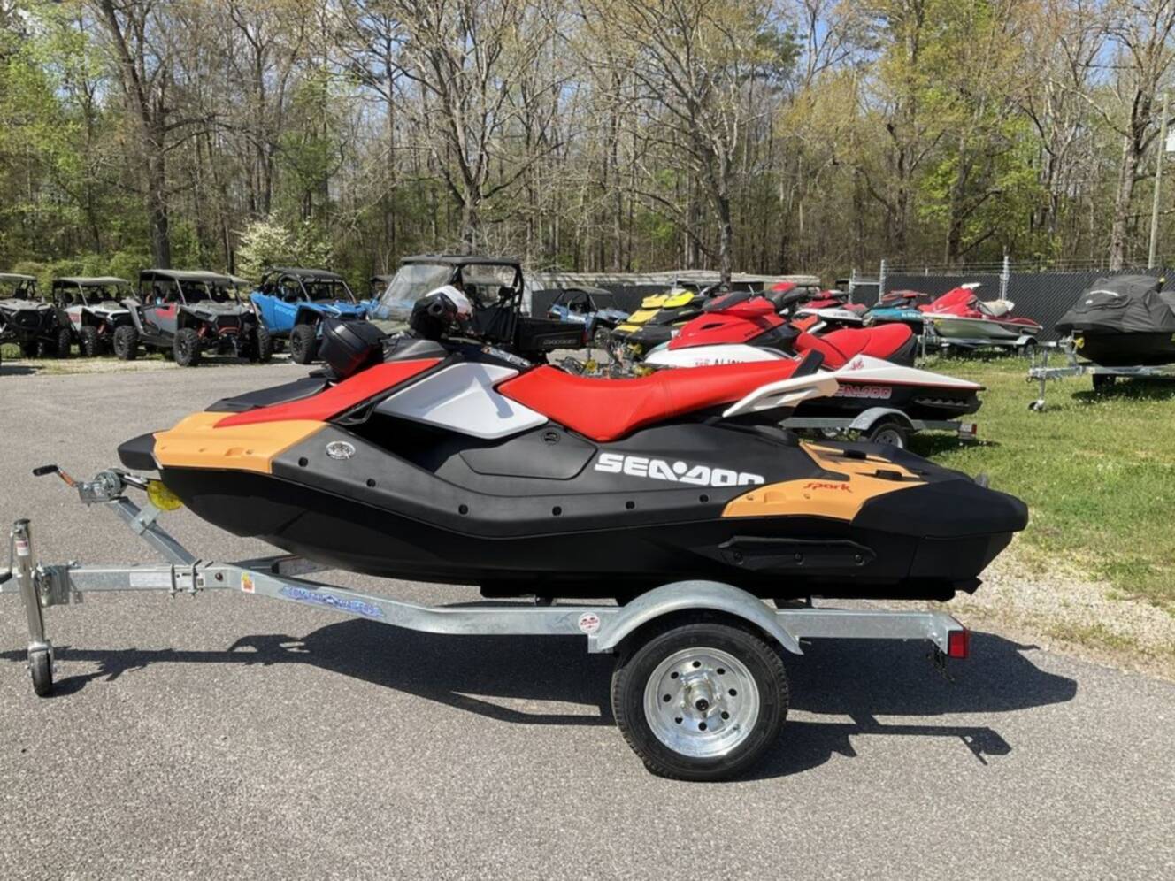 A photo of this 2026 Sea-Doo Spark for 3 Rotax® 900 ACE - 90 CONV with IBR an