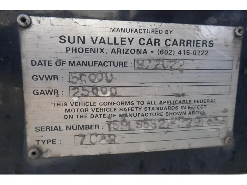 2023 SUN VALLEY 7 CAR LOW PROFILE