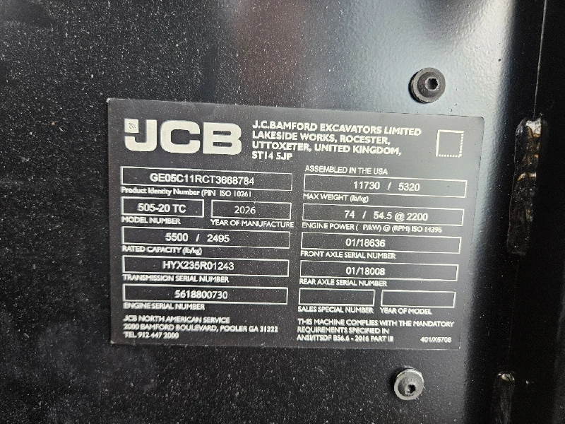 2026 JCB 505-20TC