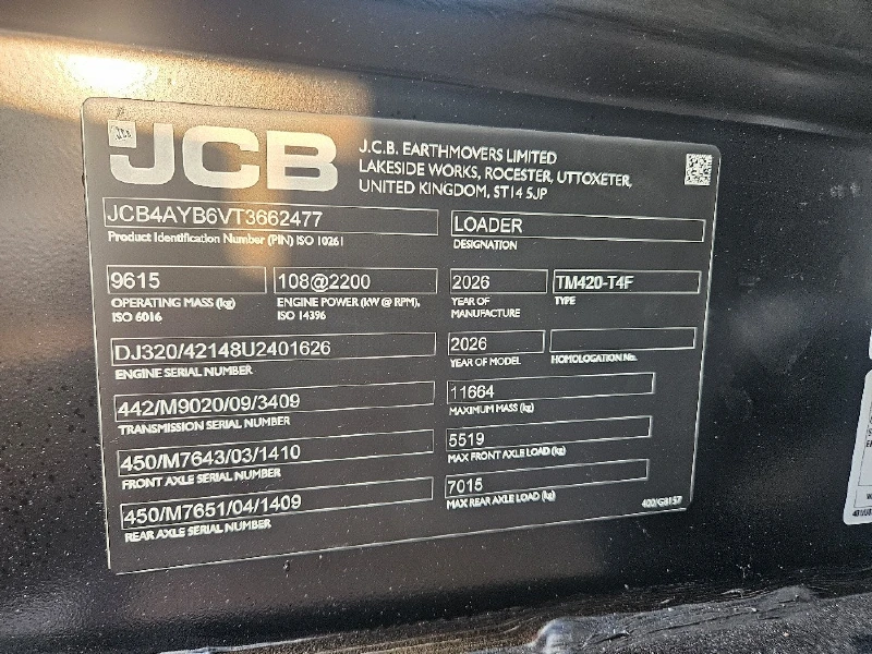 2026 JCB TM420 Agri