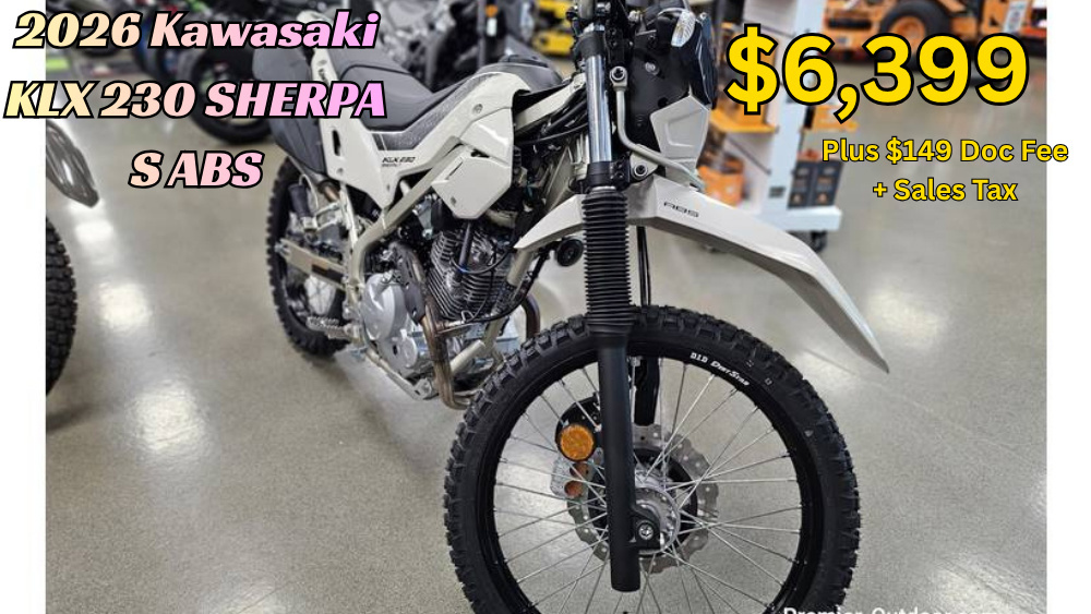 2026 Kawasaki KLX 230 Sherpa S ABS 230 S ABS in Whiteland, IN
