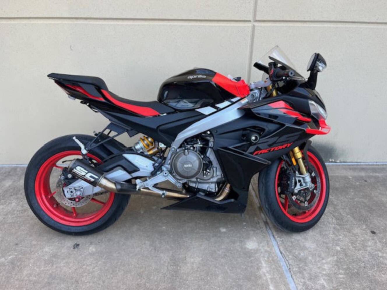 A photo of this 2026 Aprilia RS 660 Factory