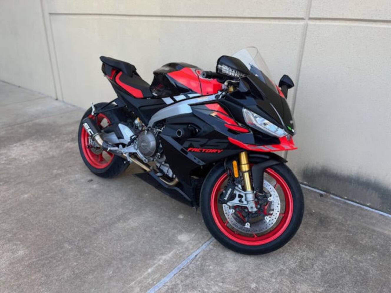 A photo of this 2026 Aprilia RS 660 Factory