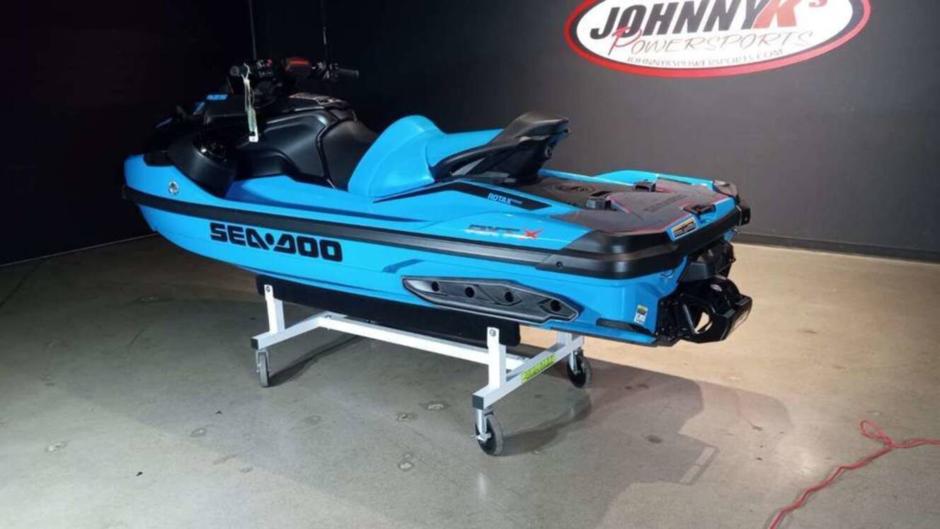 A photo of this 2026 Sea-Doo RXT-X 325 Gulfstream Blue Premium