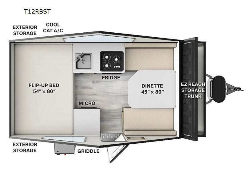 2024 Forest River Rv Flagstaff Hard Side T12RBST in ramsey MN
