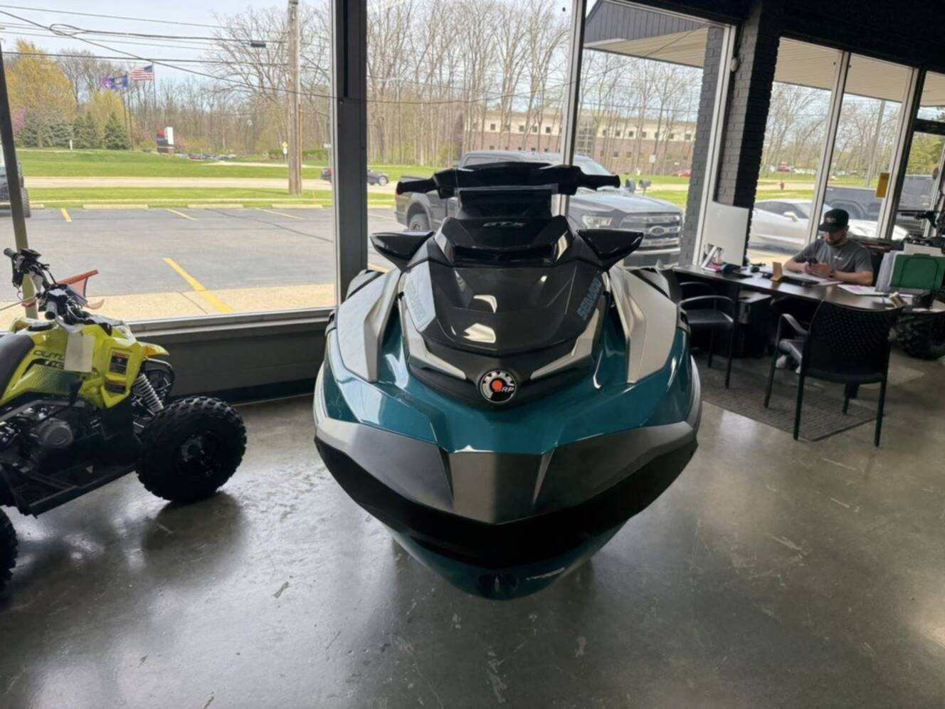A photo of this 2026 Sea-Doo GTX Limited 325 Teal Metallic