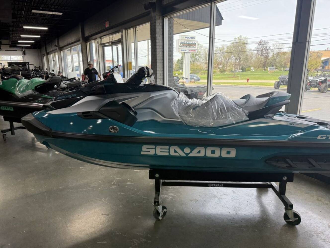 A photo of this 2026 Sea-Doo GTX Limited 325 Teal Metallic
