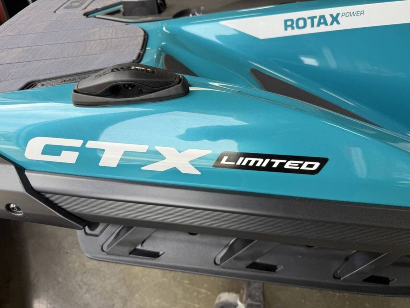 A photo of this 2026 Sea-Doo GTX Limited 325 Teal Metallic