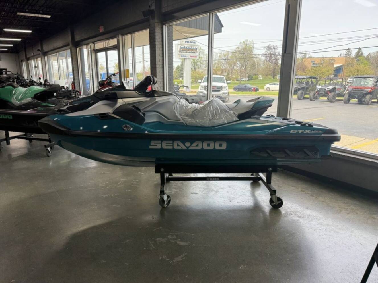 A photo of this 2026 Sea-Doo GTX Limited 325 Teal Metallic