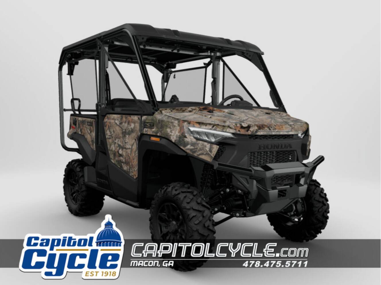 A photo of this 2026 Honda® Pioneer 1000-5 Deluxe TrueTimber Atera Camo