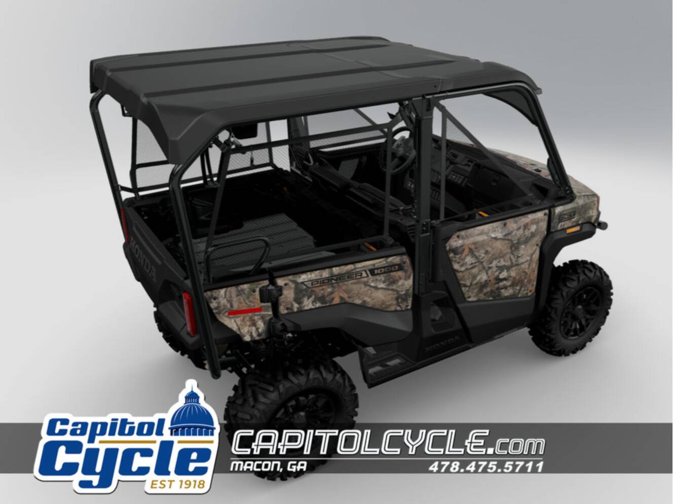 A photo of this 2026 Honda® Pioneer 1000-5 Deluxe TrueTimber Atera Camo