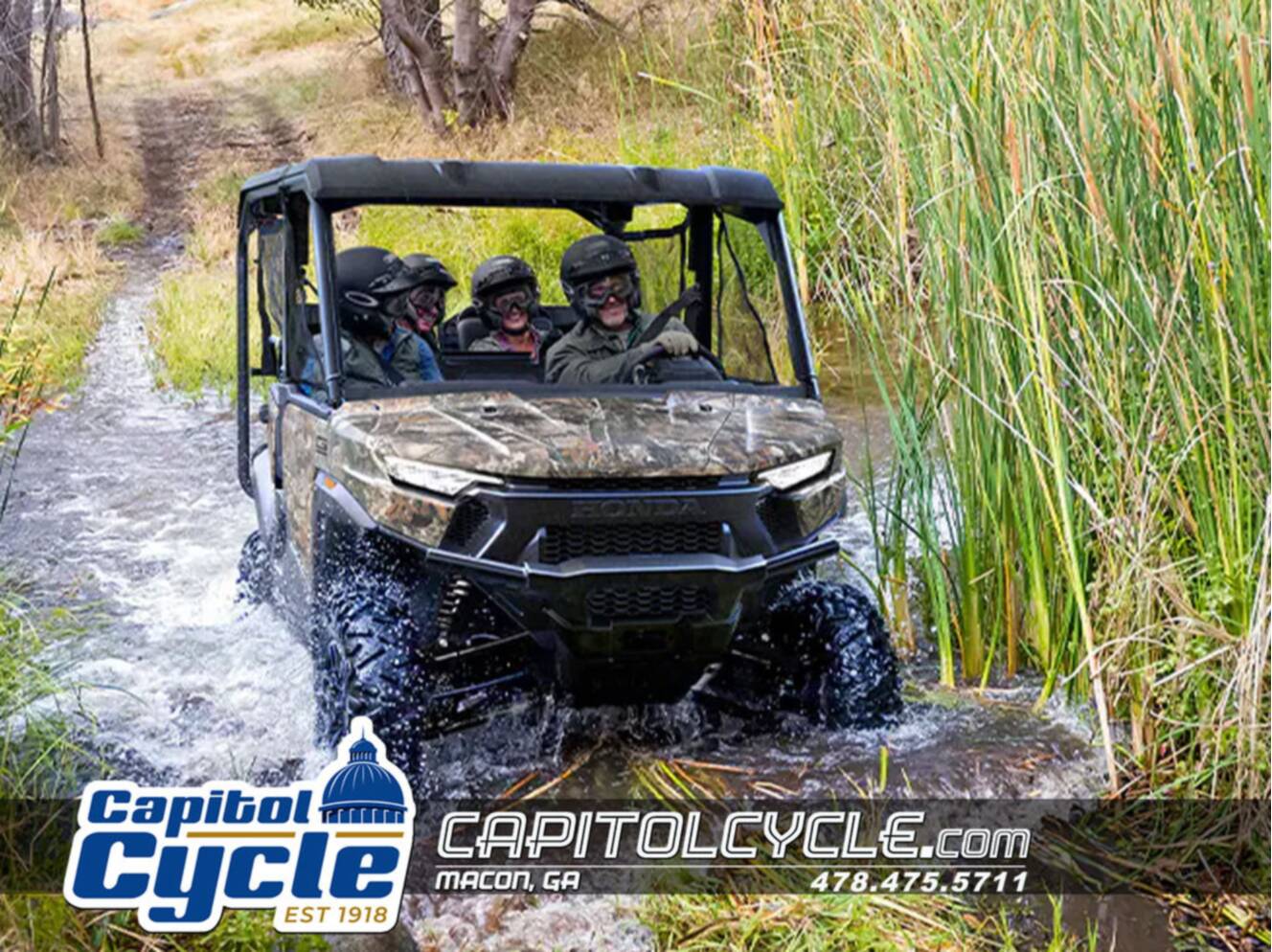 A photo of this 2026 Honda® Pioneer 1000-5 Deluxe TrueTimber Atera Camo