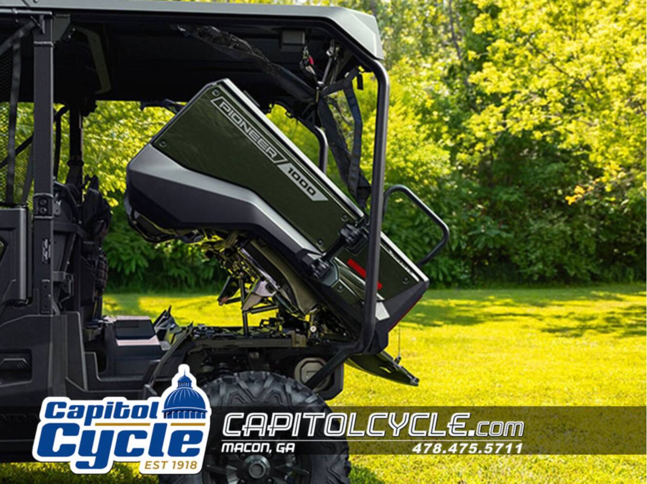 A photo of this 2026 Honda® Pioneer 1000-5 Deluxe TrueTimber Atera Camo