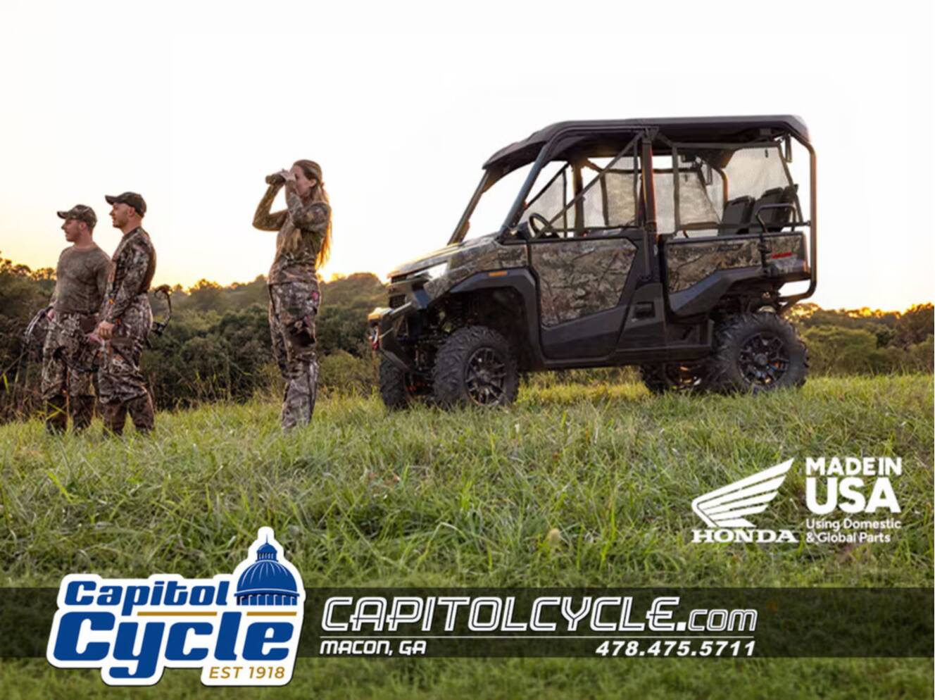 A photo of this 2026 Honda® Pioneer 1000-5 Deluxe TrueTimber Atera Camo