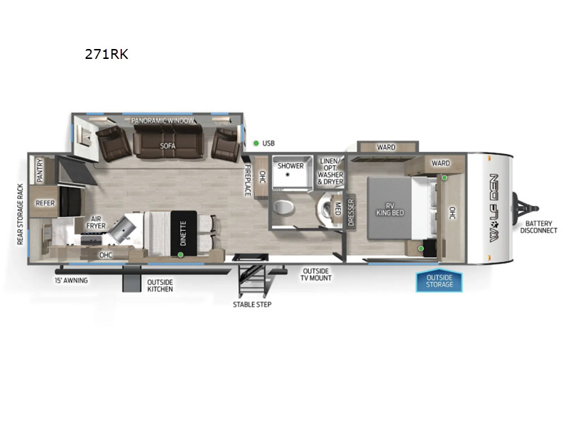 2027 Forest River Rv Cherokee Wolf Den 271RK in springville TN