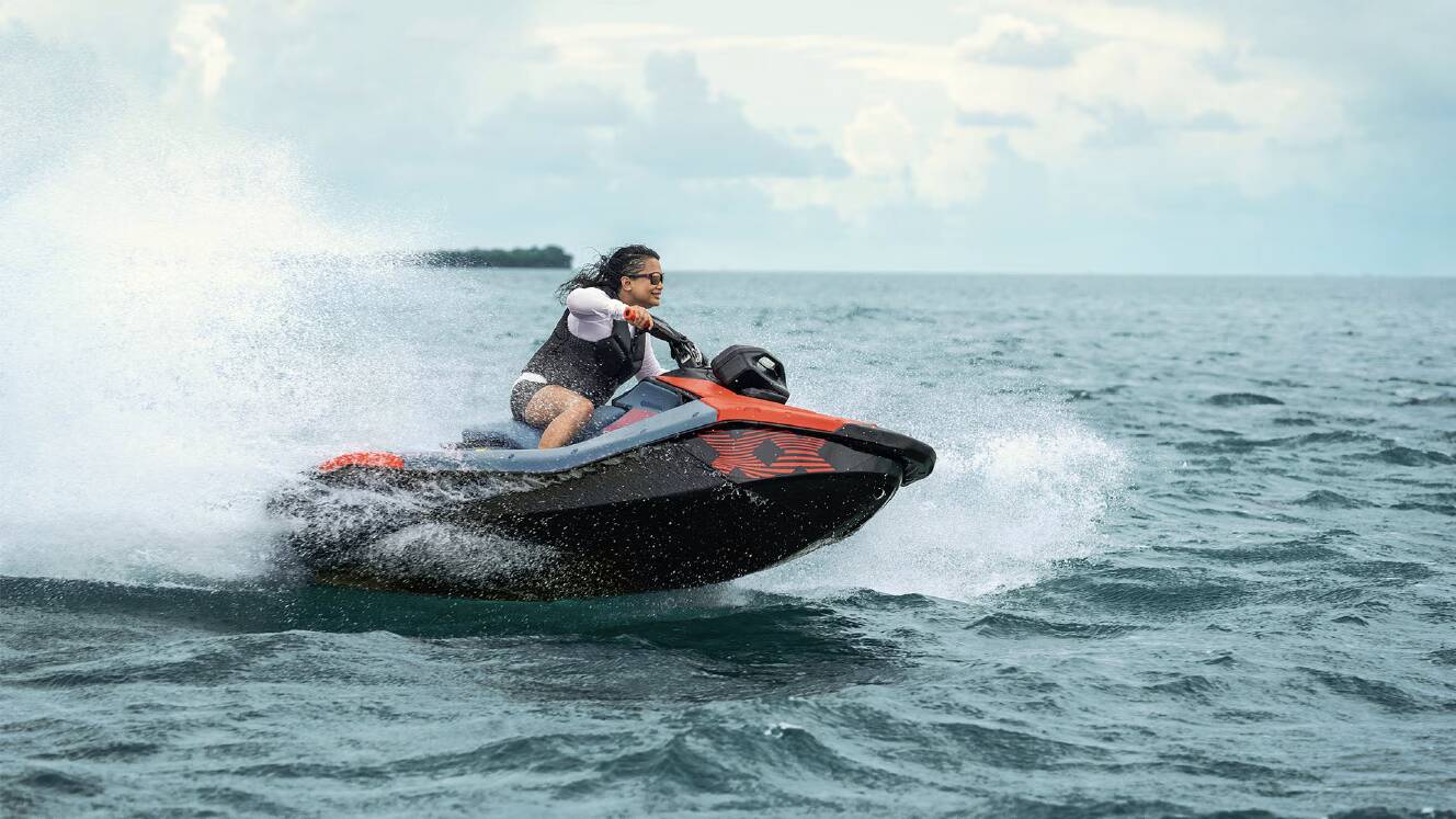 A photo of this 2027 Sea-Doo Spark X Trixx for 1 110 hp iBR, iDF and Audio in opt