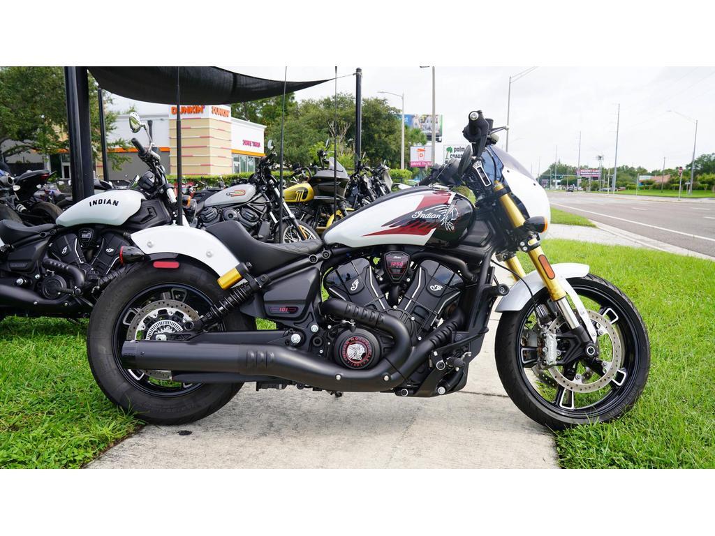 2025 Indian Motorcycle Motorcycle 101 SCOUT WHITE MTLC WGRFX TEC BASE in Tampa, FL