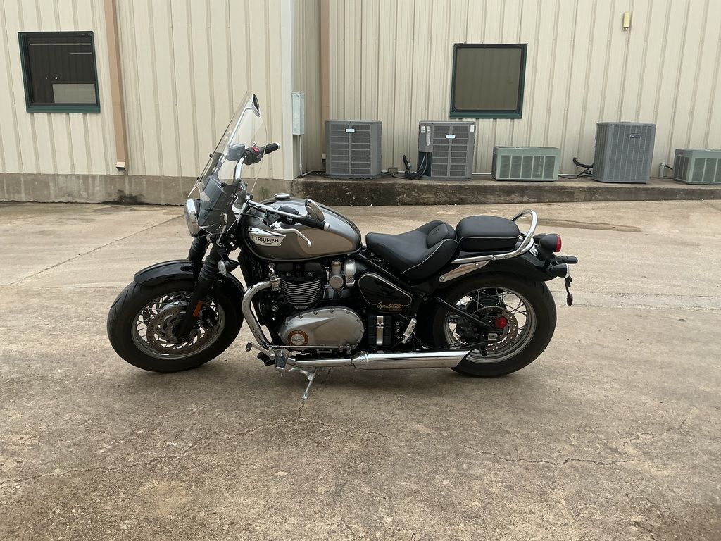 2022 Triumph Bonneville Speedmaster Gold Line Silver Ice/Sapphire Bl GOLD LINE in Kerrville, TX