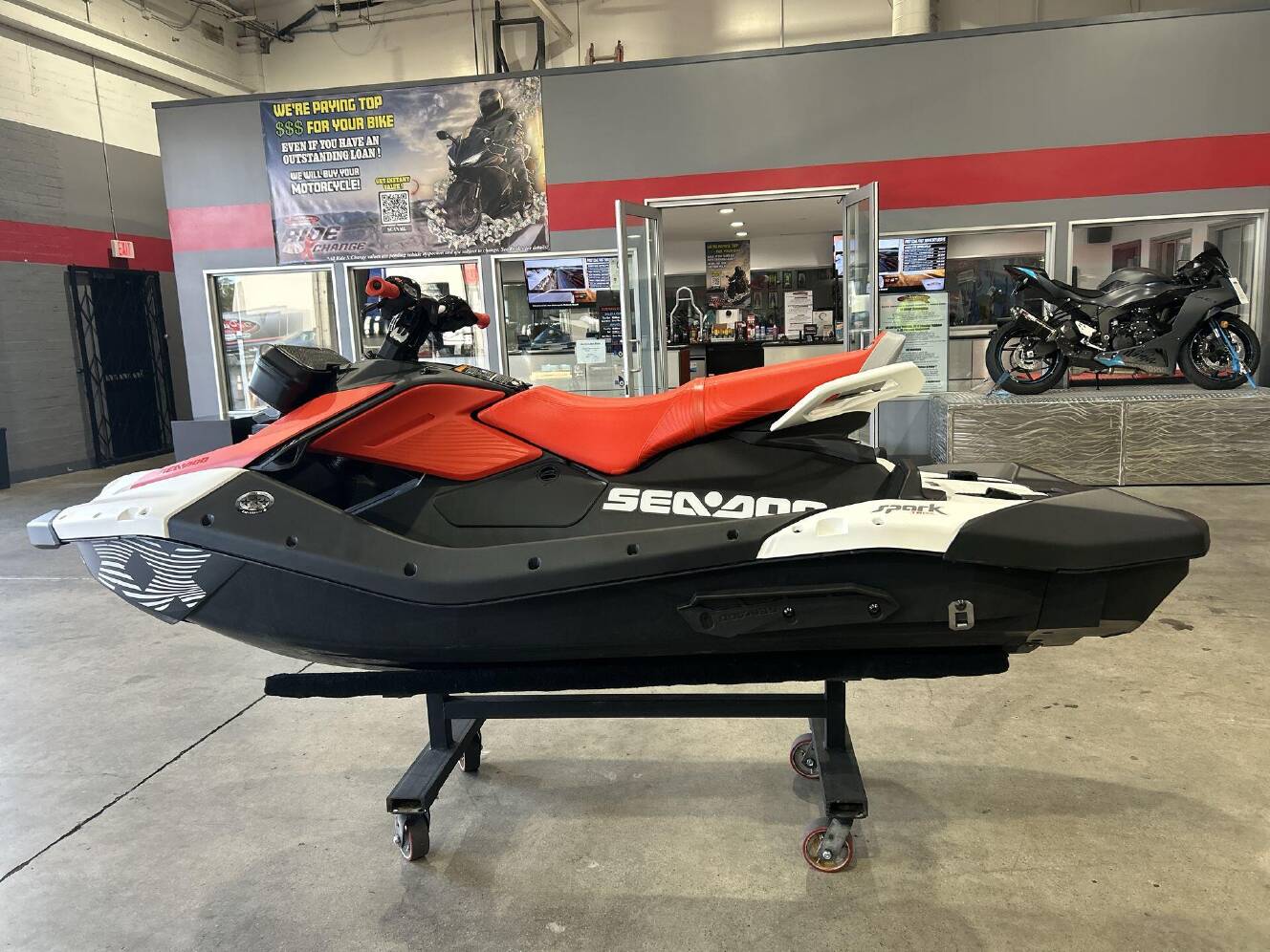 A photo of this 2026 Sea-Doo SPARK FOR 3 90 TRIXX (SOUND SYSTEM)