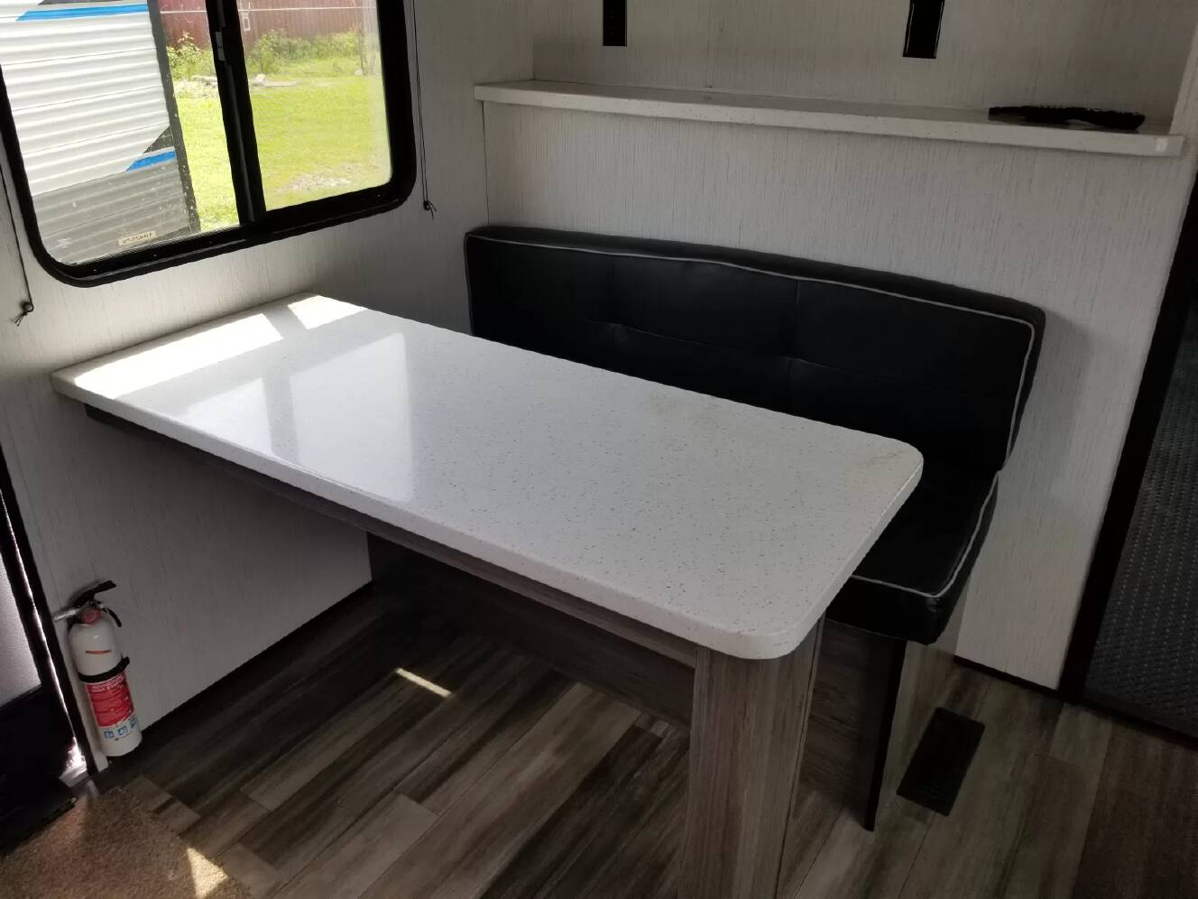 A photo of this 2021 Heartland Fuel 362 Toy Hauler