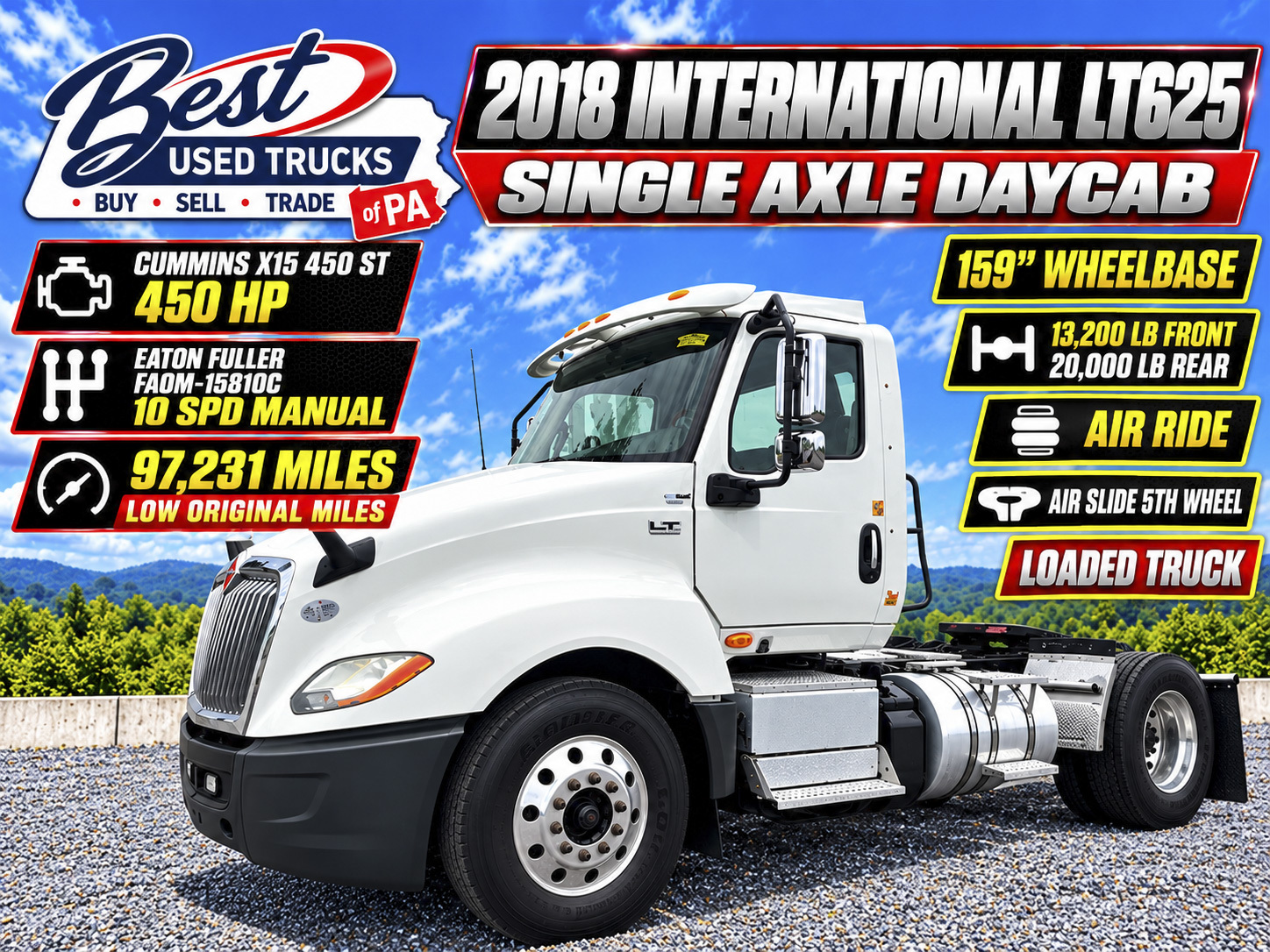 2018 INTERNATIONAL LT625 in Myerstown, PA