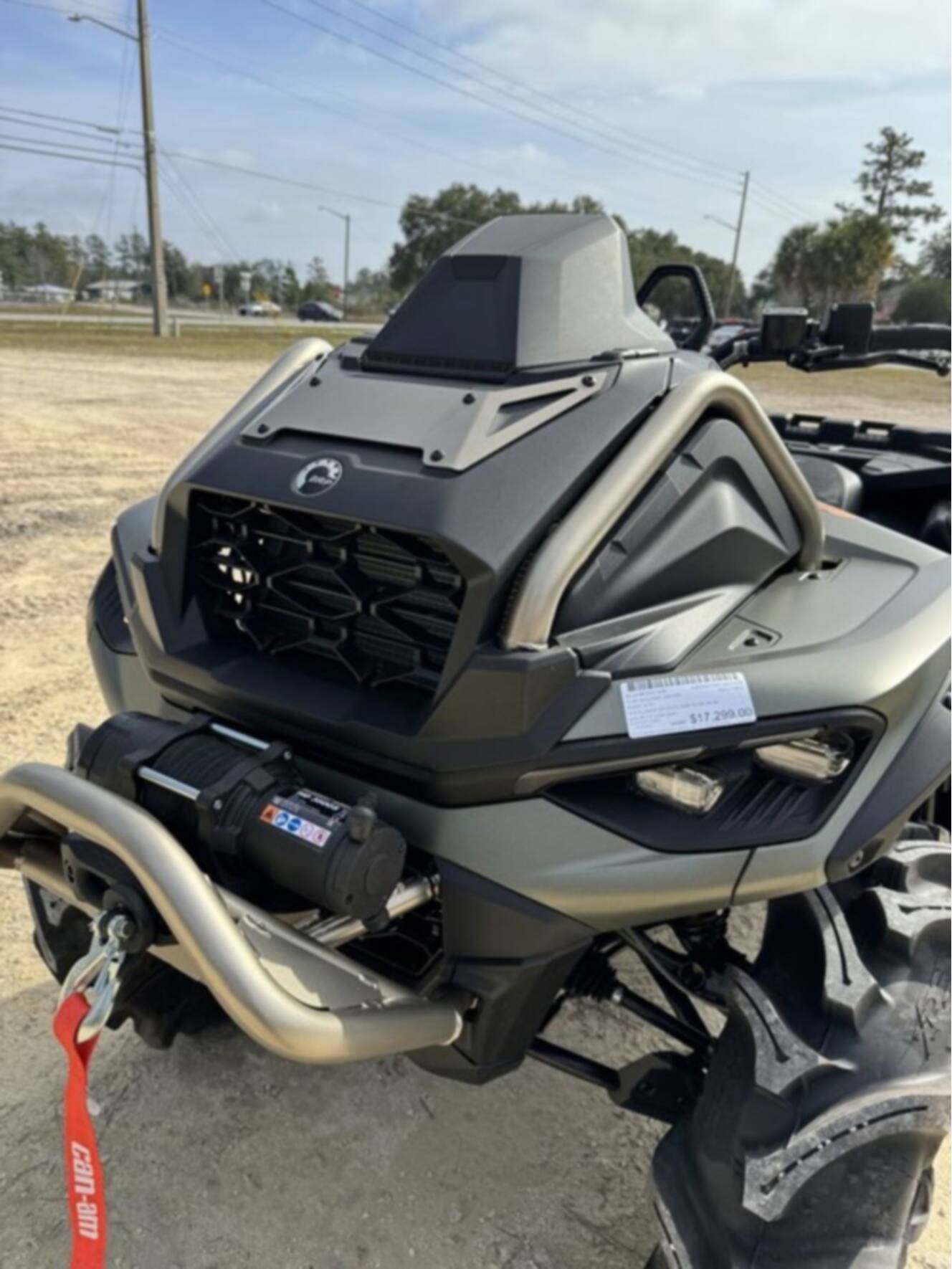A photo of this 2026 Can-Am Outlander X Mr 1000R Loft Green Satin