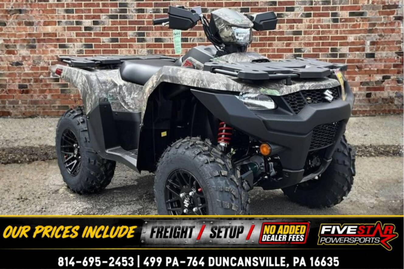A photo of this 2026 Suzuki KingQuad 500AXi Power Steering SE Camo