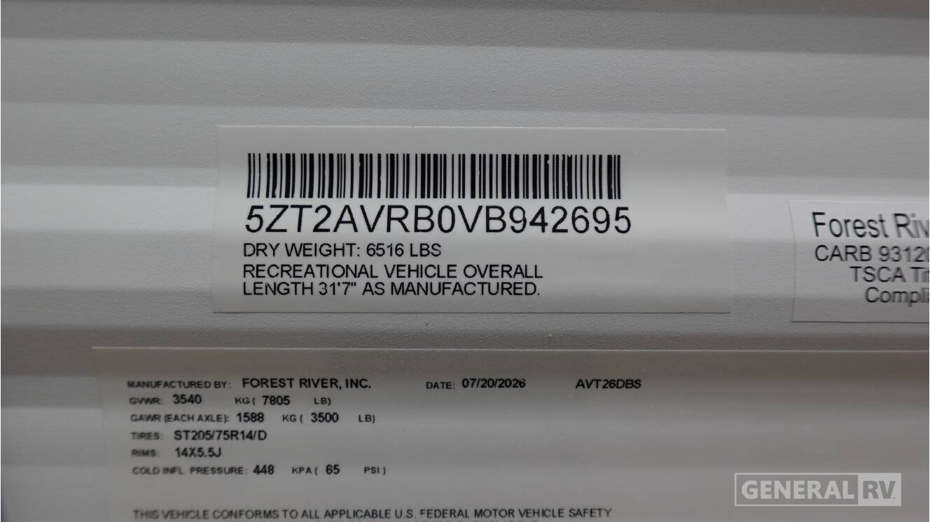 A photo of this 2027 Prime Time Rv AVENGER 26DBS