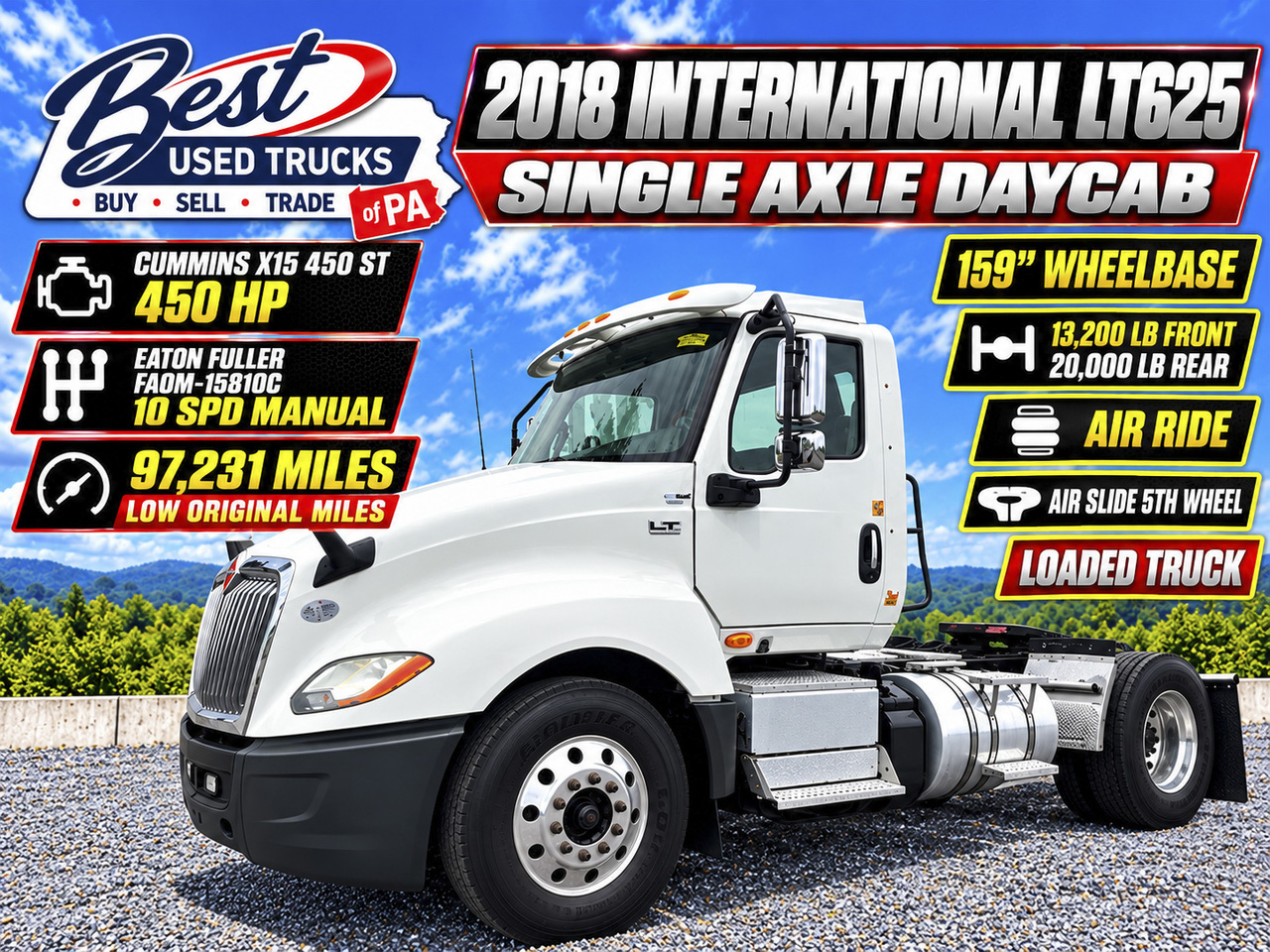 2018 INTERNATIONAL LT625 in Myerstown, PA