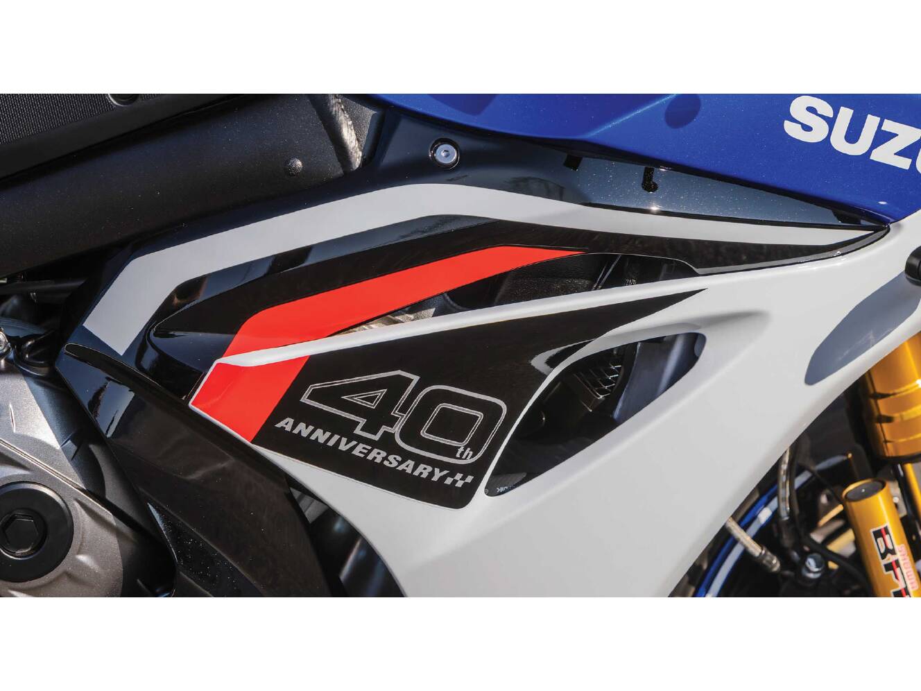 A photo of this 2027 Suzuki GSX-R1000R 40th Anniversary Edition