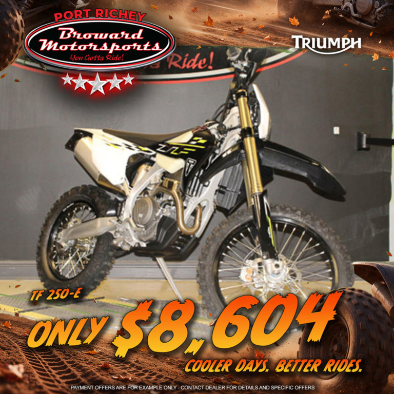 2026 Triumph TF 250-E Jet Black/Pure White 250-E 250-E in Port Richey, FL