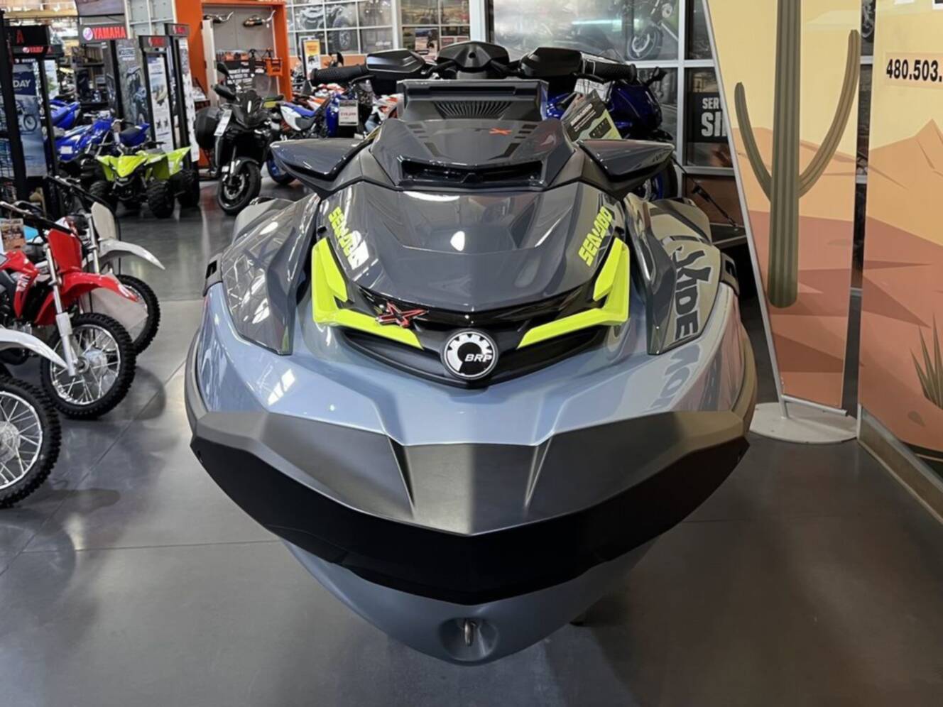 A photo of this 2026 Sea-Doo RXT-X 325 Ice Metal Manta Green