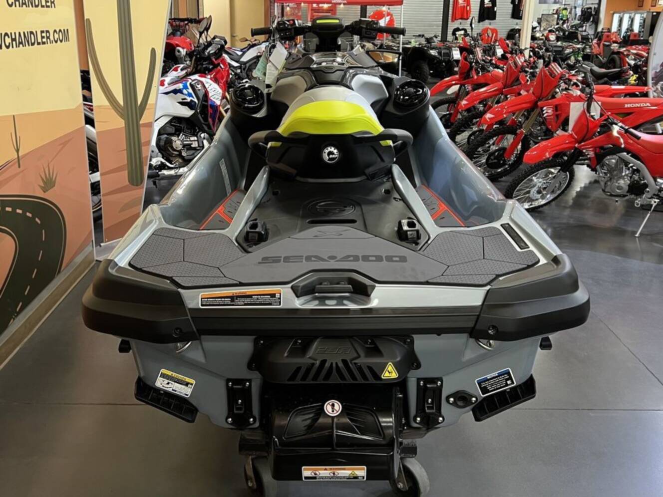 A photo of this 2026 Sea-Doo RXT-X 325 Ice Metal Manta Green