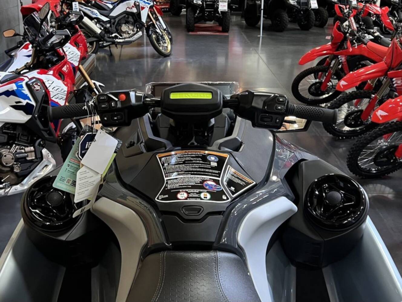 A photo of this 2026 Sea-Doo RXT-X 325 Ice Metal Manta Green