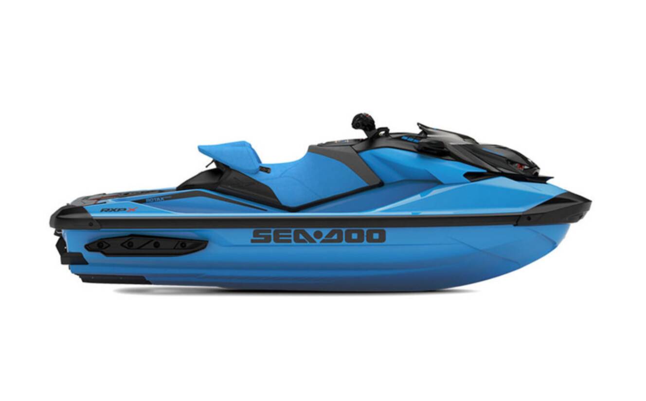A photo of this 2026 Sea-Doo RXP-X 325 w/ Sound System-Gulfstream Blue Premium